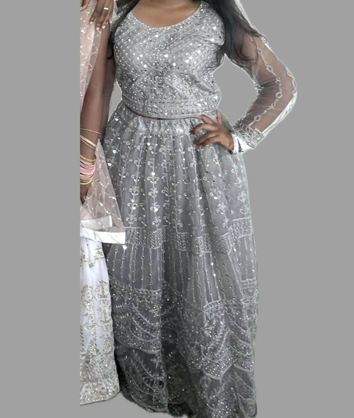 Silver Lehenga