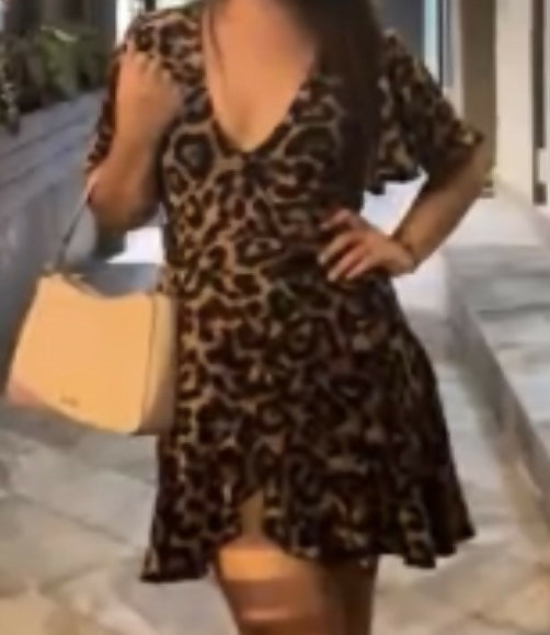 Short Animal Print Dress