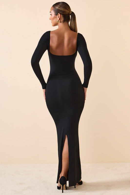 Oh Polly Modal Keyhole Cut-Out Maxi Dress