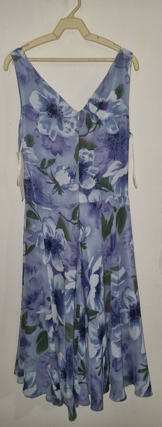 David Warren Purple Floral Dress