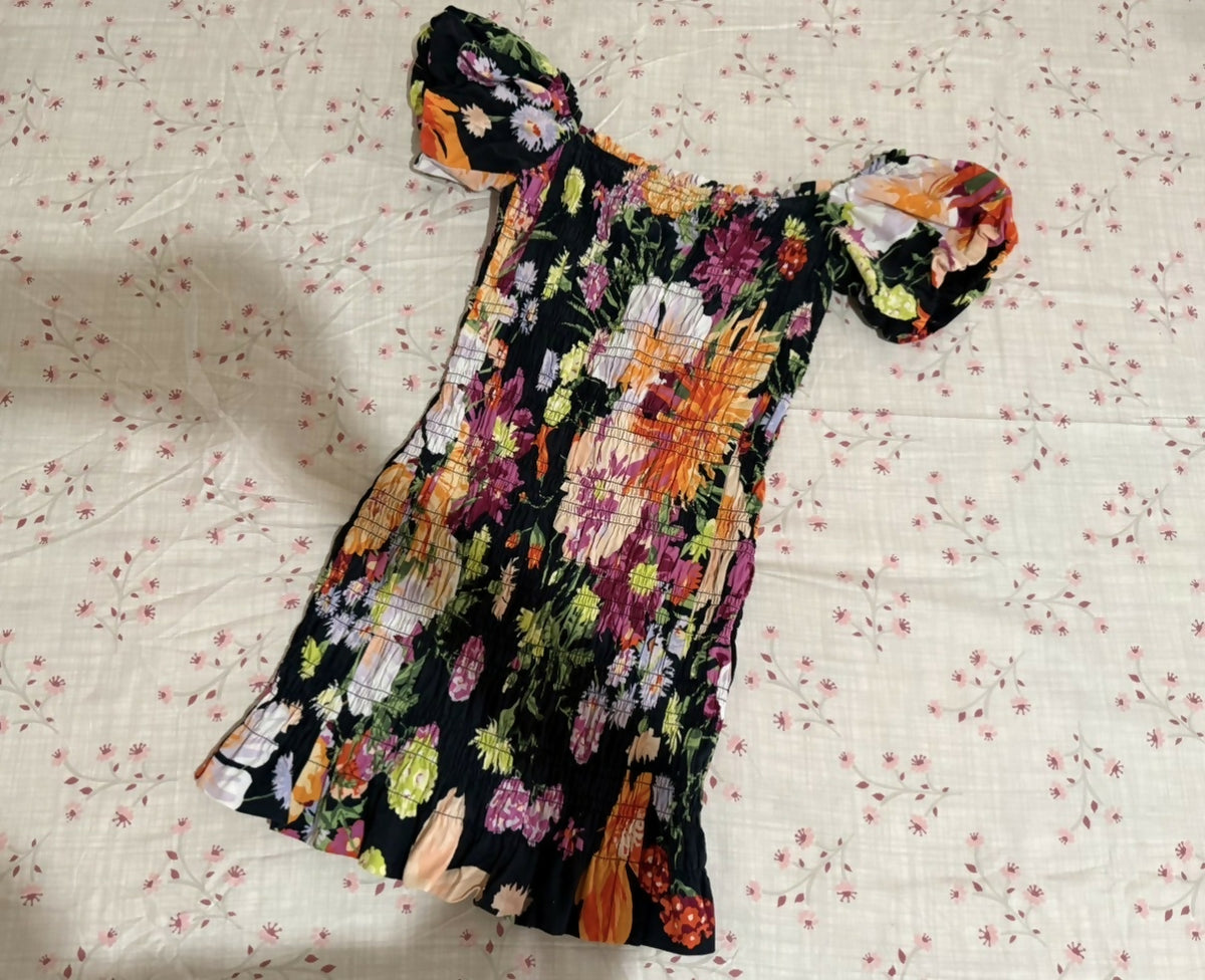 H&M Smocked Floral Dress