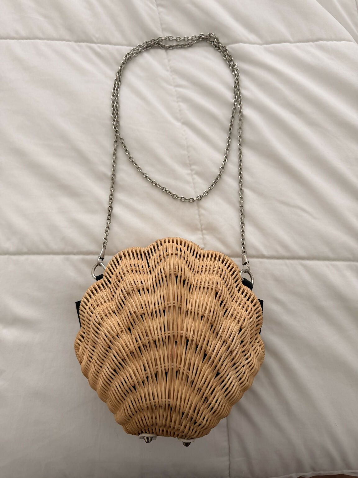 Asos Natural Wicker Shell Bag