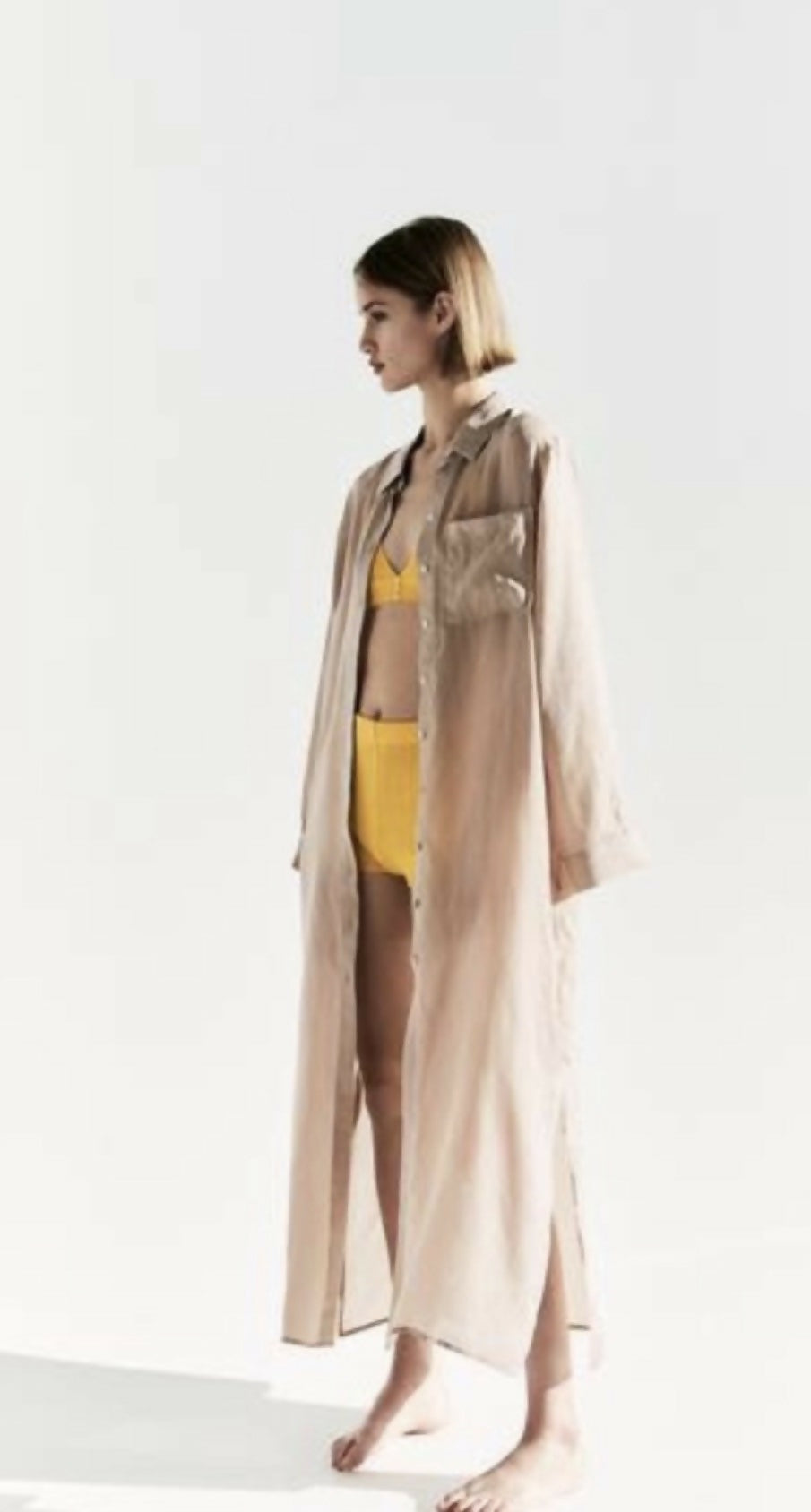 Zara Oversized Button-Down Shirt Dress / Tunic