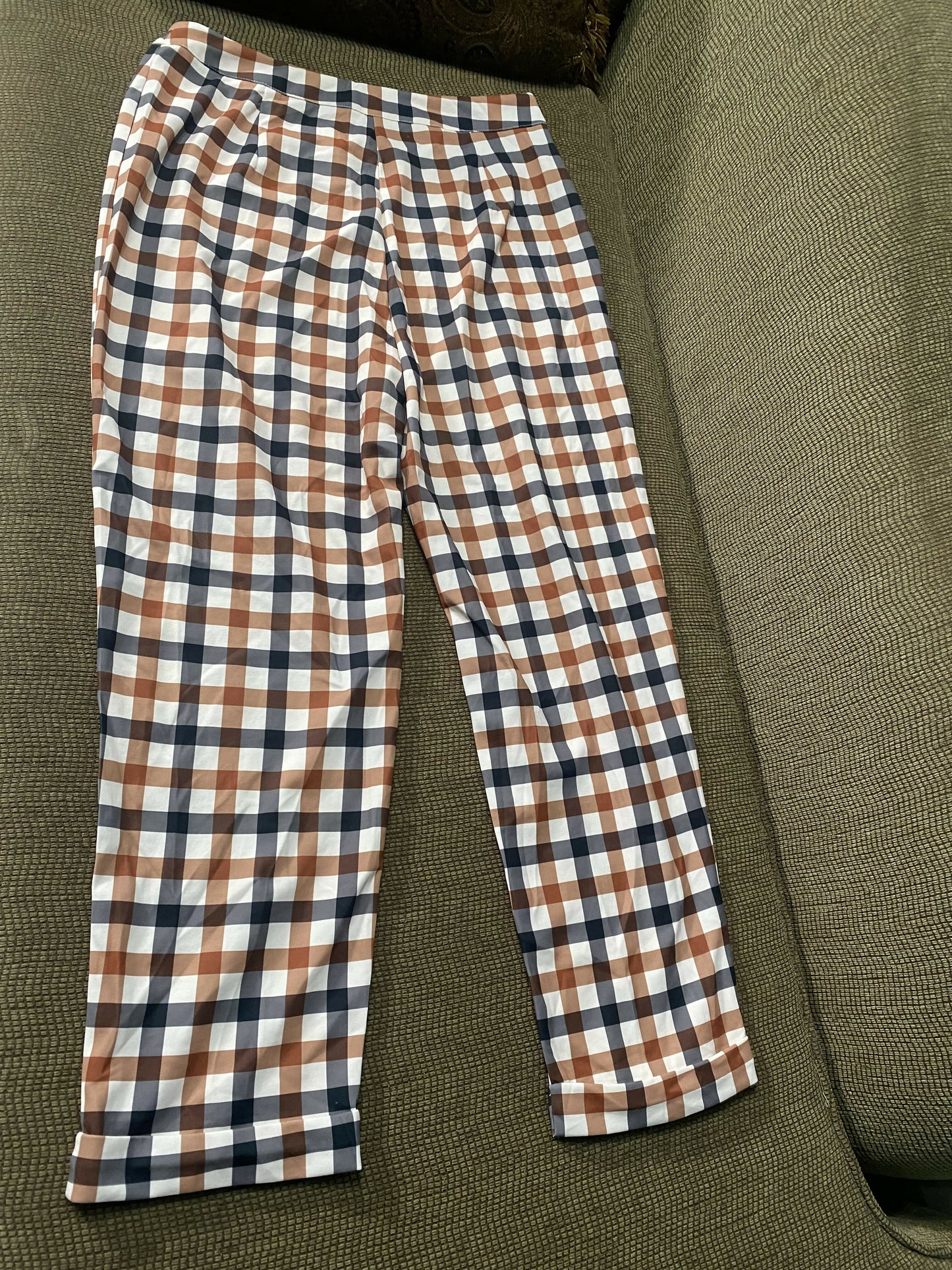 Plaid brown pants