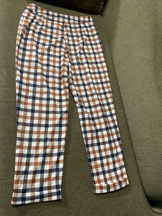 Plaid brown pants
