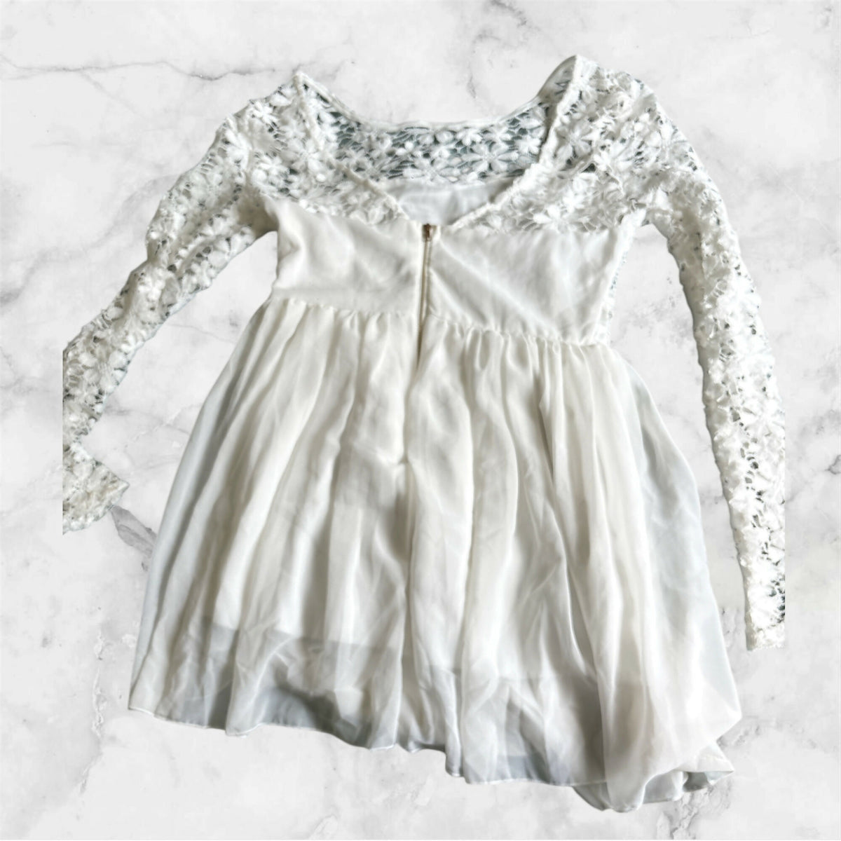 Crochet Daisy Lace Skater Dress