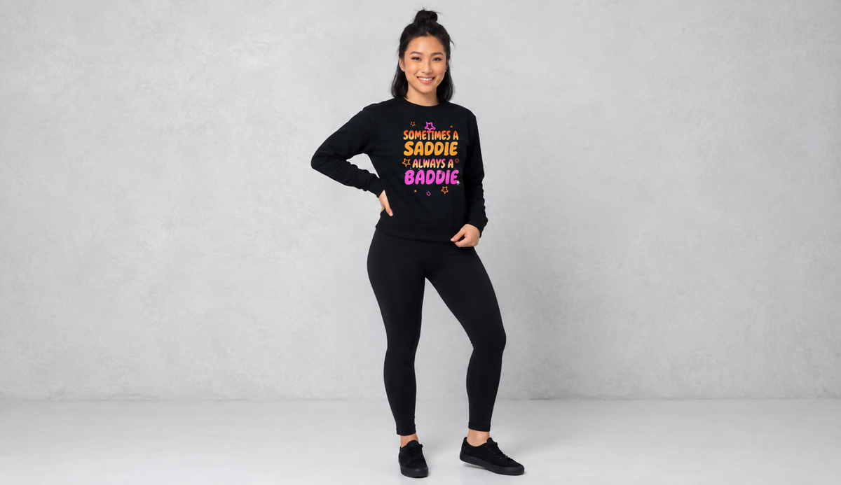 "Saddie to Baddie" Graphic Sweatshirt