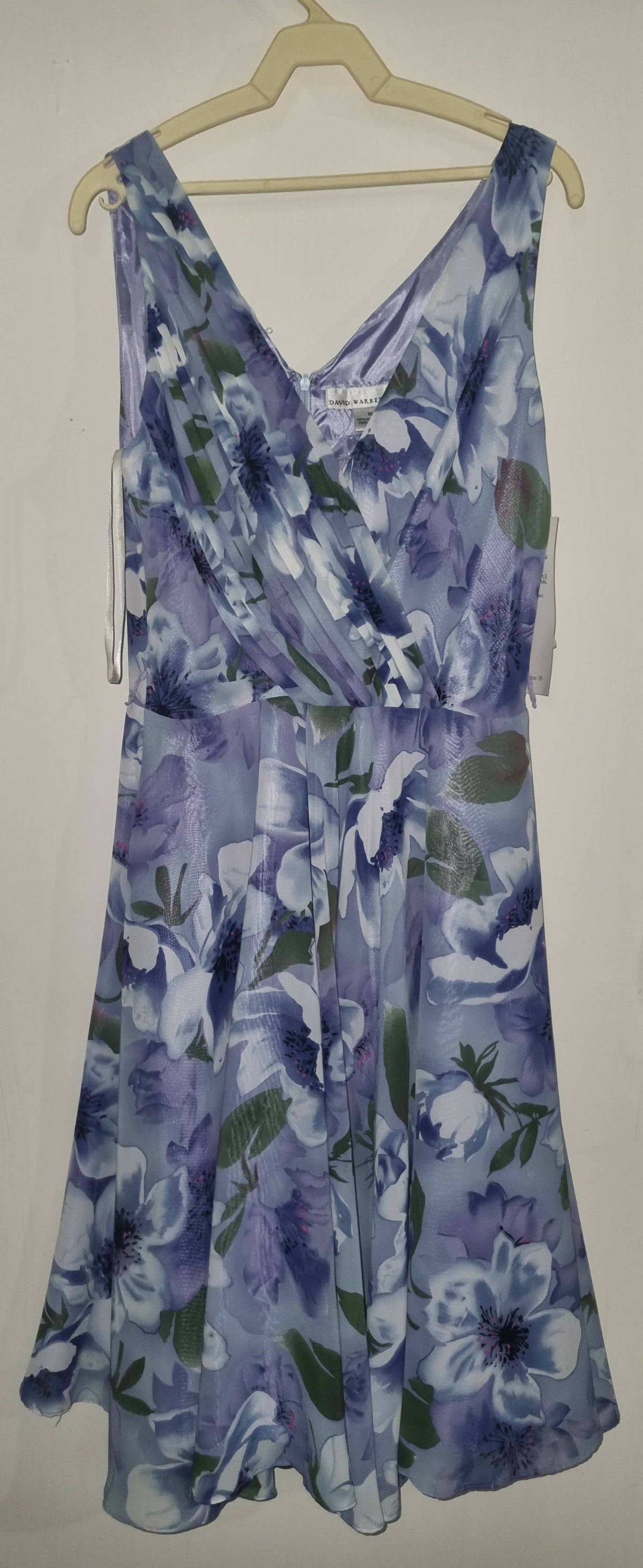 David Warren Purple Floral Dress