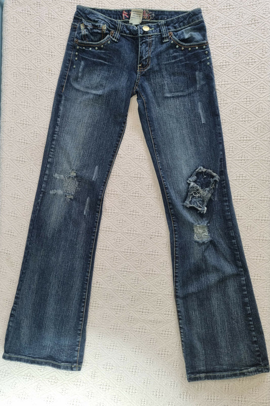 True Religion Low Waist Flare Jeans