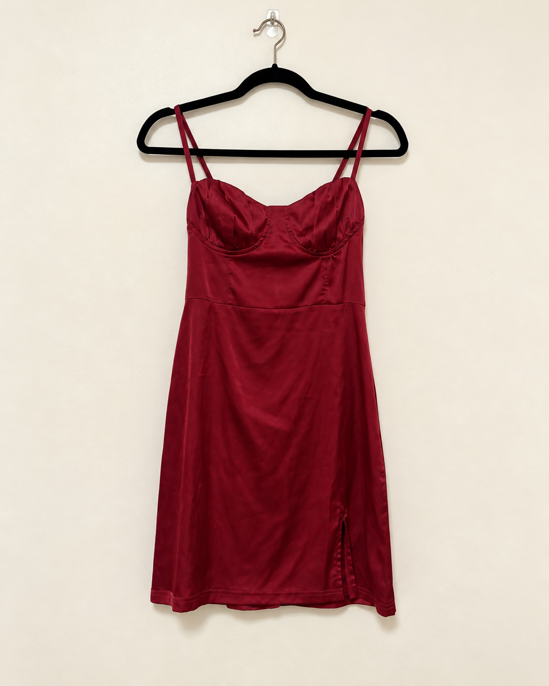Dark Red Mini Dress