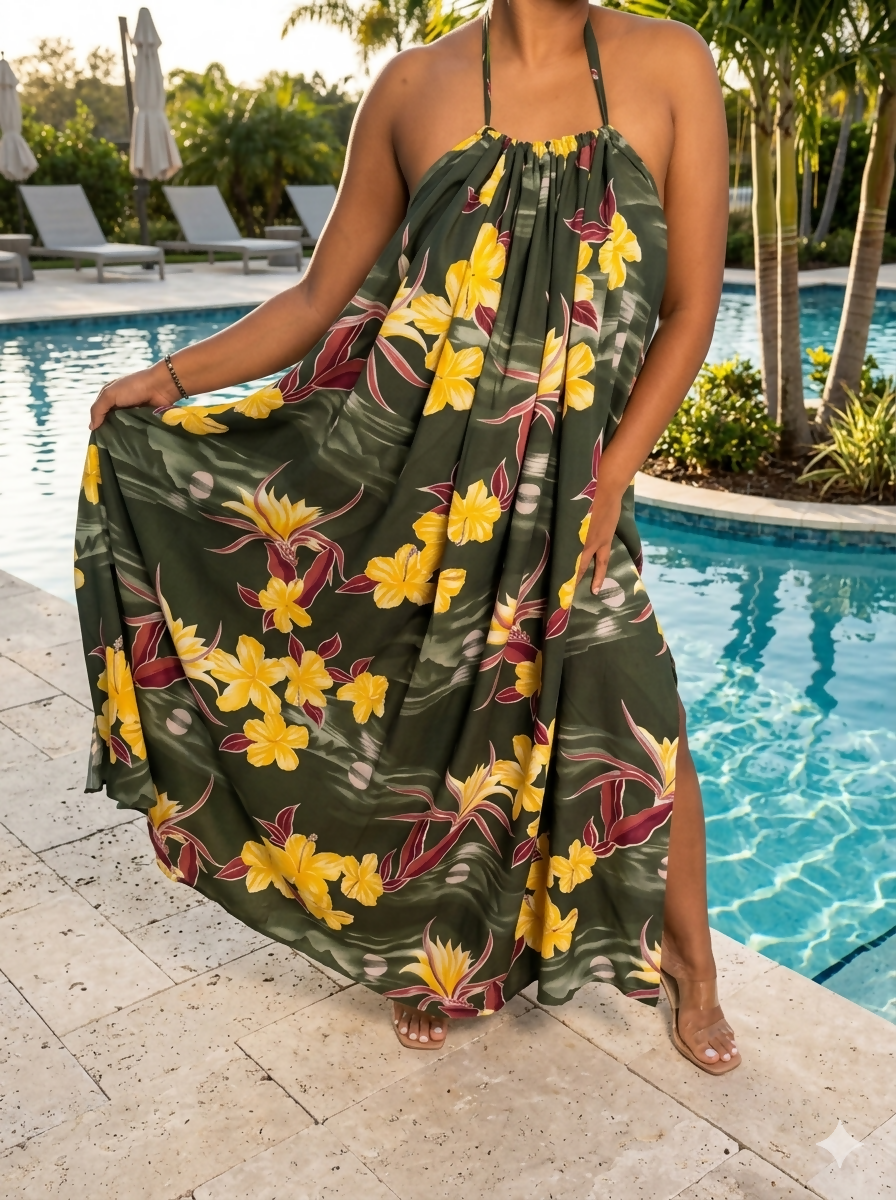 Backless Halter Dress
