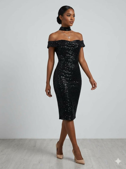 The Evening Icon Black Cocktail Dress