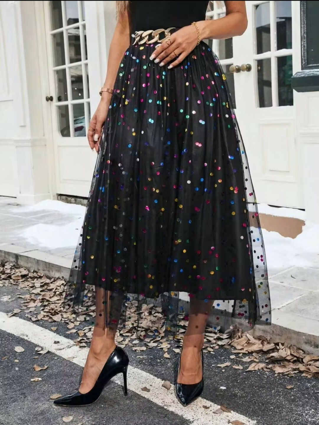 SHEIN Multi-Coloured Birthday Skirt