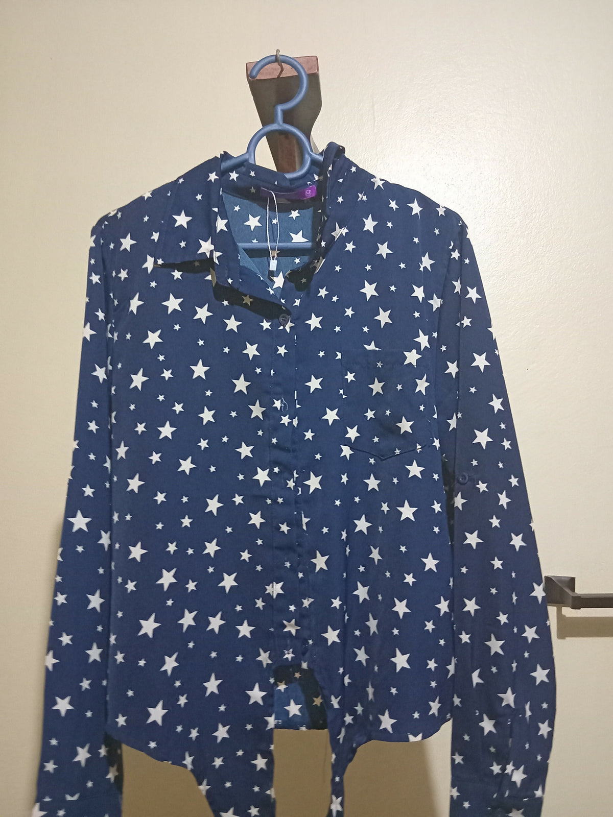 Blue Long Sleeve Star Pattern