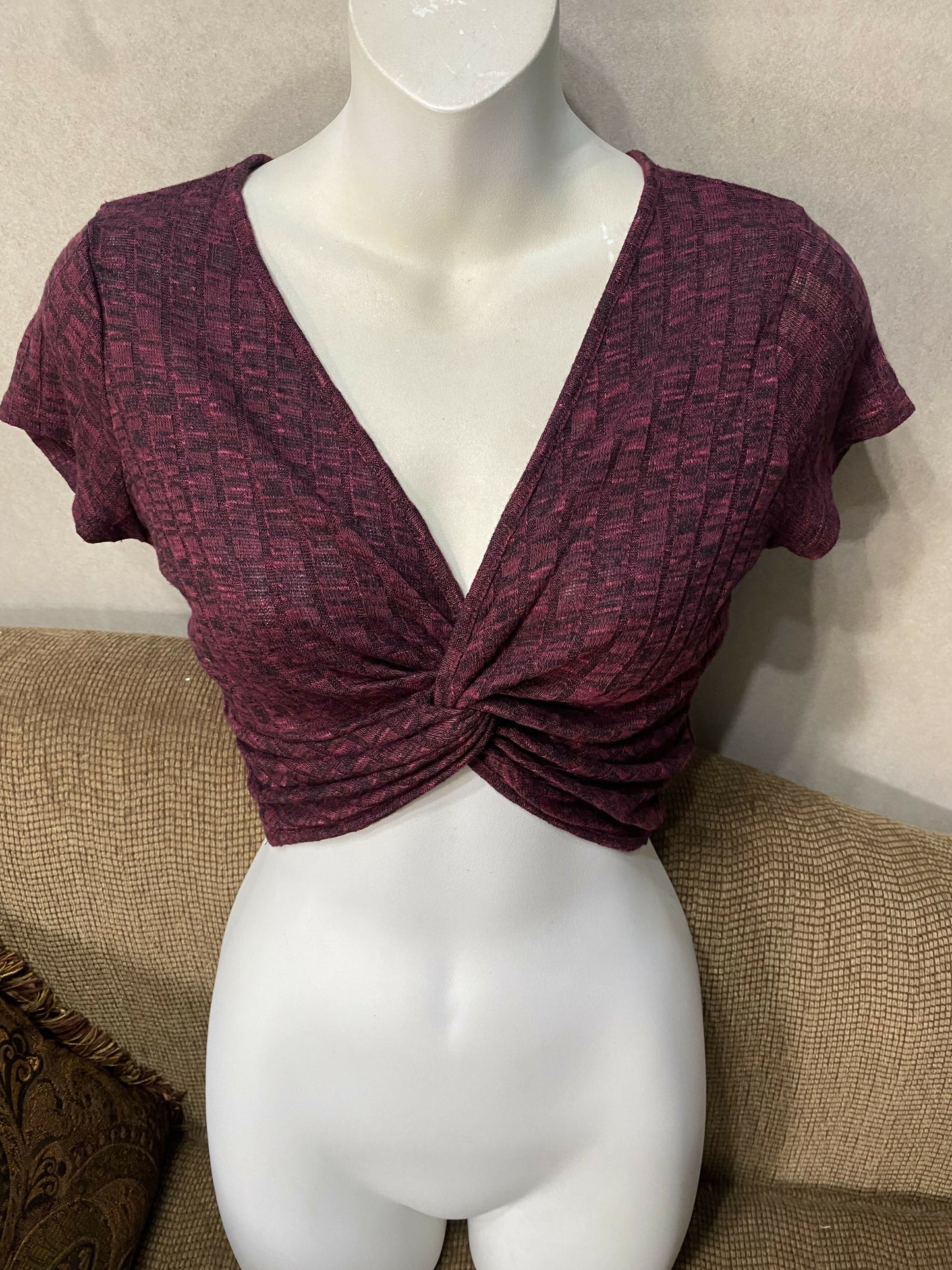 Maroon crop top
