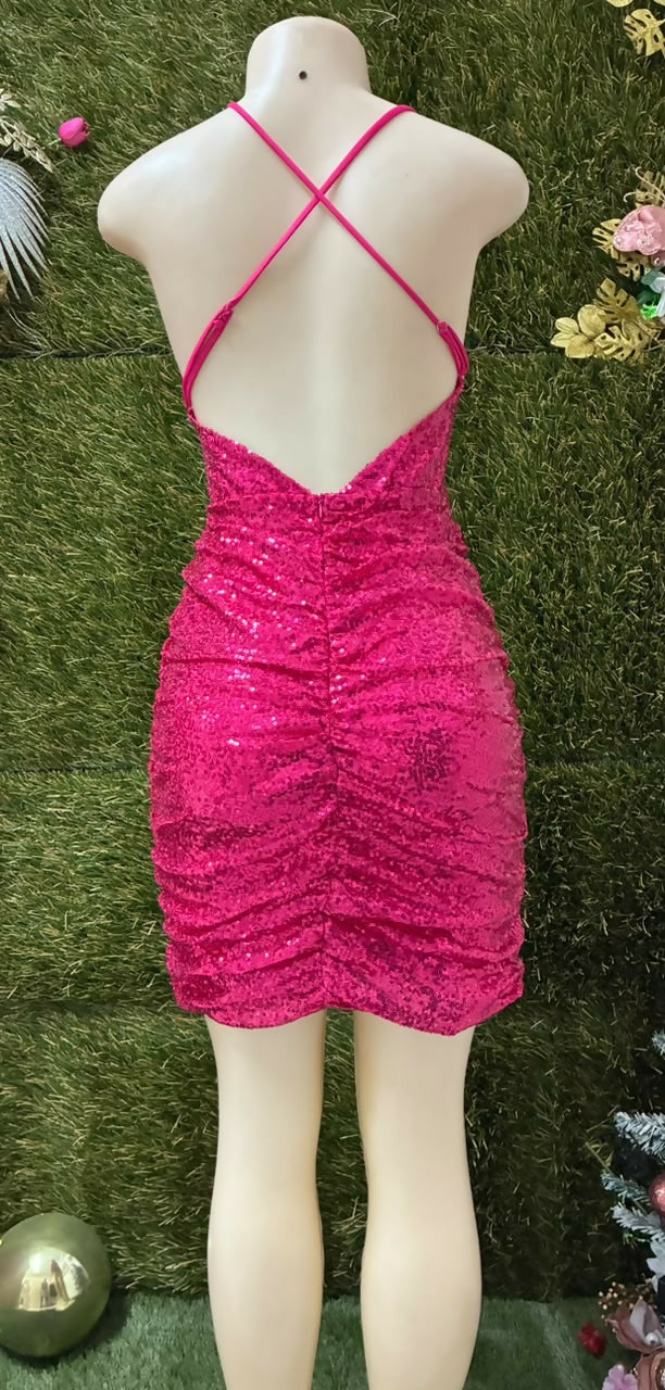 Hot Pink Shimmer Birthday Dress