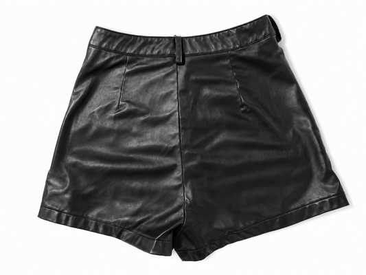 Studded Black Skort