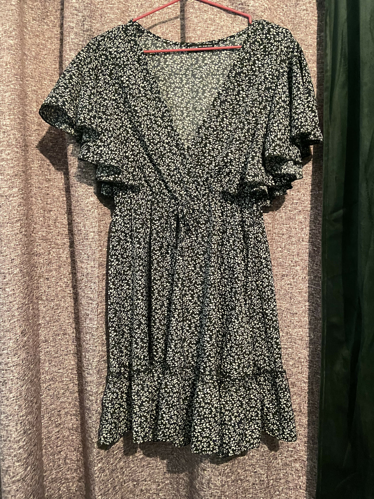 Floral Butterfly Sleeve Dress