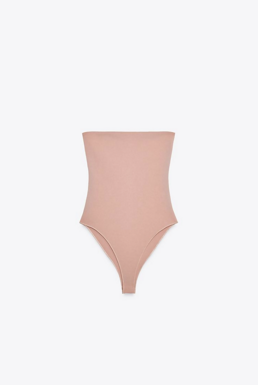 ZARA STRETCH BANDEAU BODYSUIT