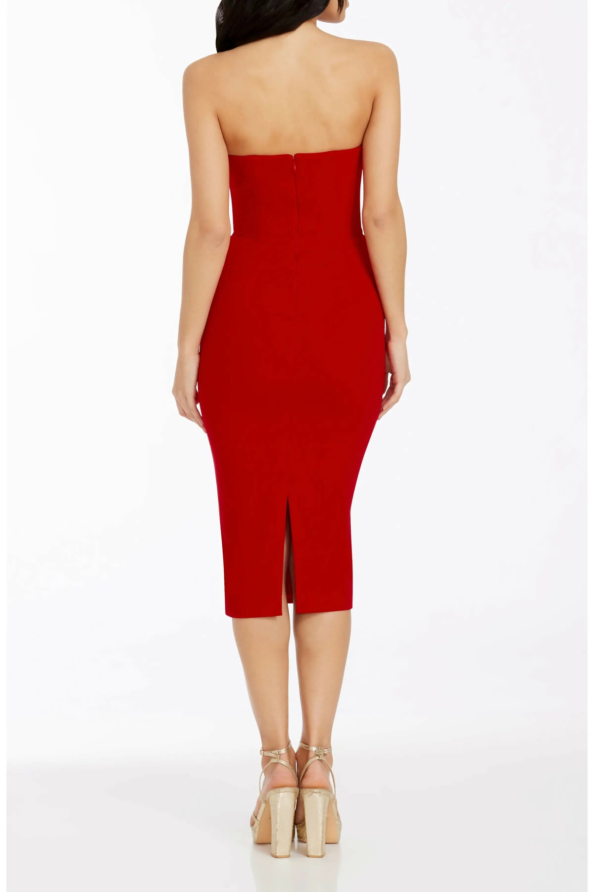 Dress the Population ERICA SEQUIN Bow Strapless Cocktail Dress
