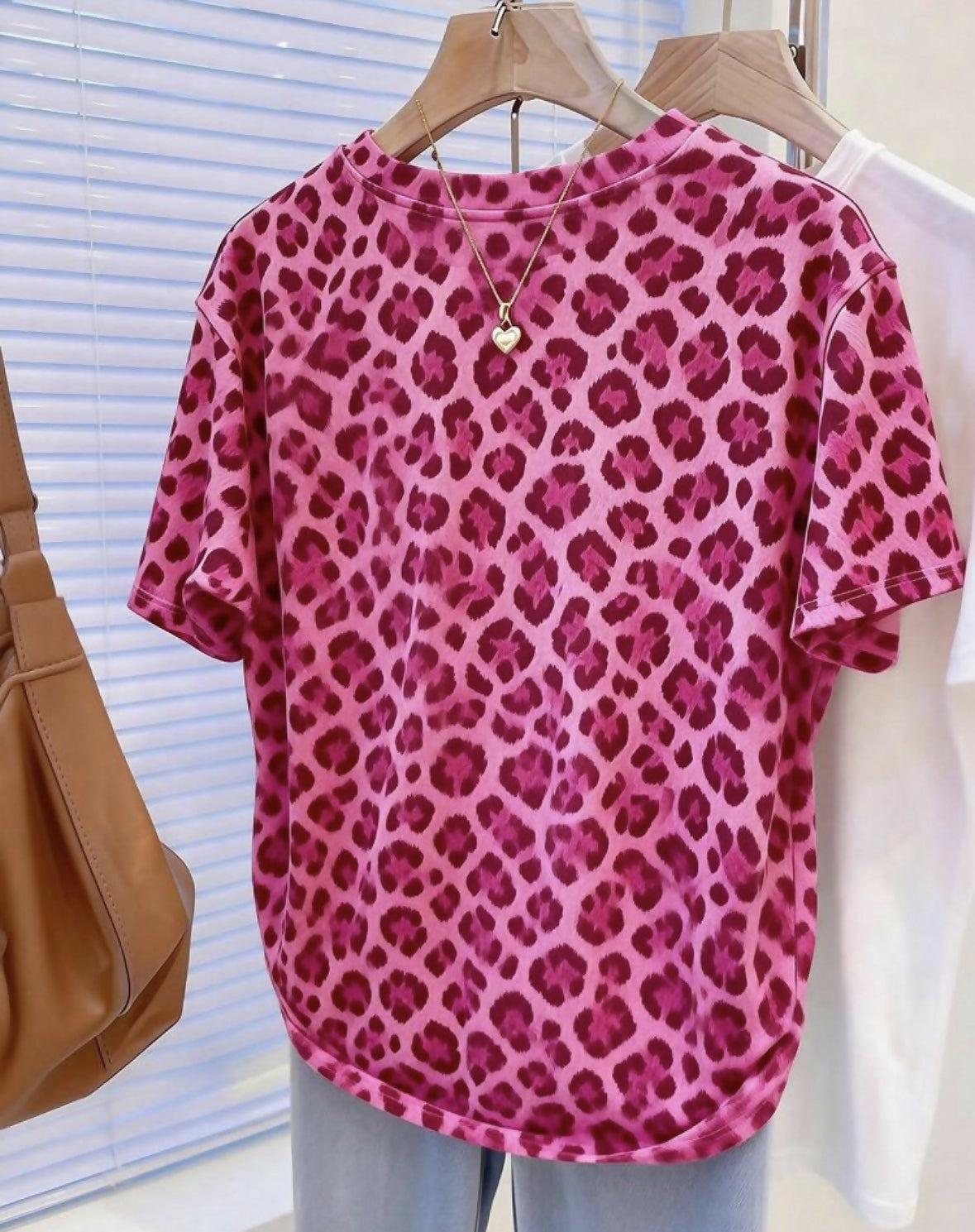Pink Leopard Print T-Shirt