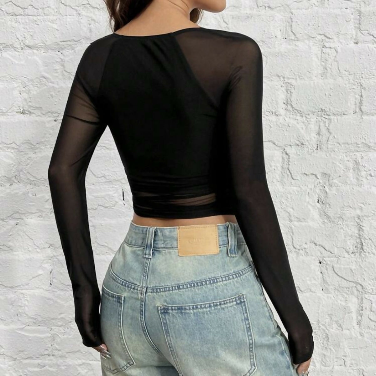 Mesh Sleeve Top