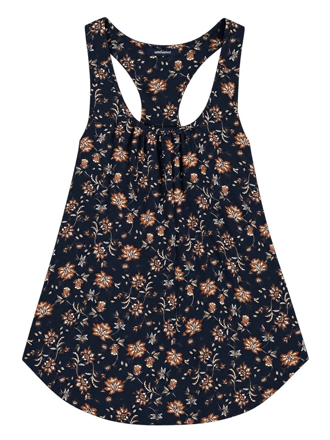 Brown Floral Tank Top