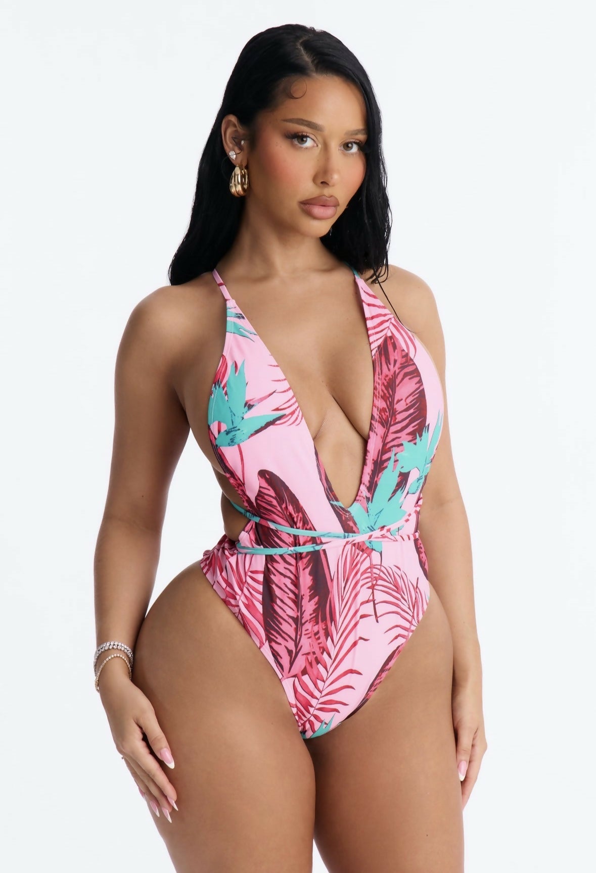 Nora 1 piece swim suit set with cover up.