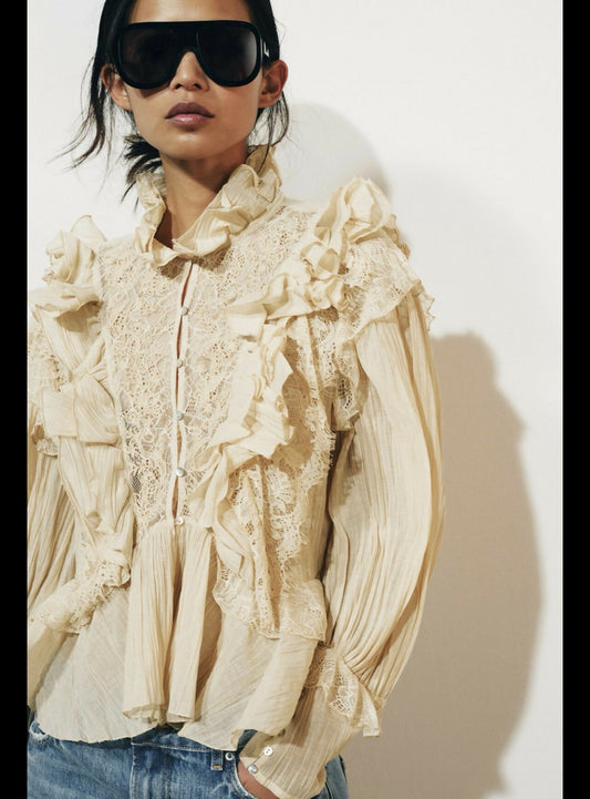 ZW COLLECTION ROMANTIC RUFFLED SHIRT
