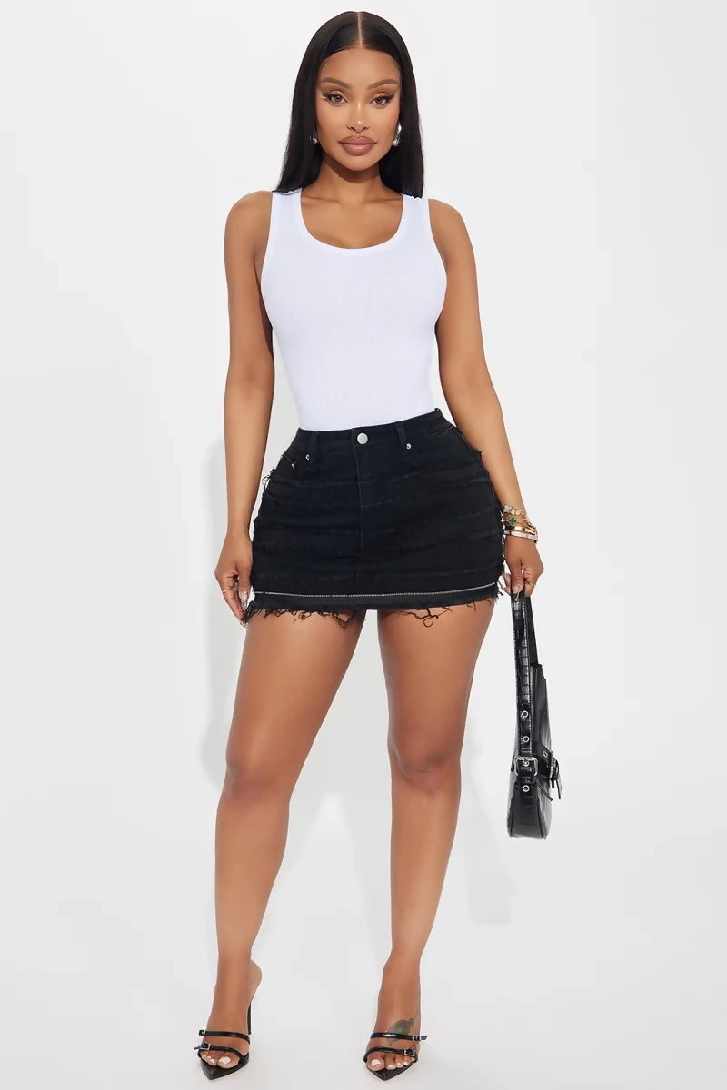 Fashion Nova White Scoop Neck Tank Top