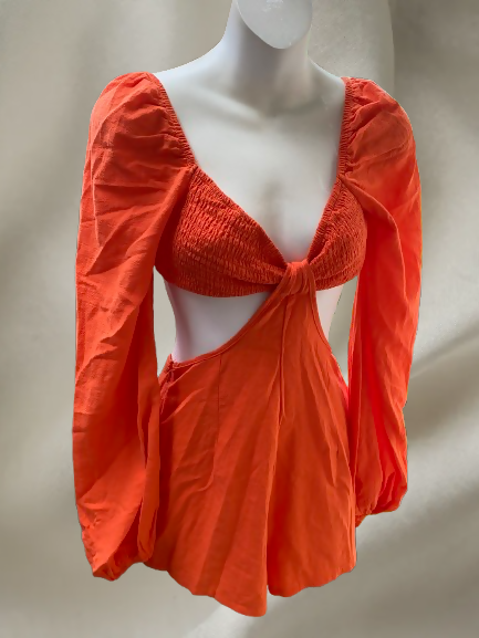 SHEIN SXY orange 2 piece set