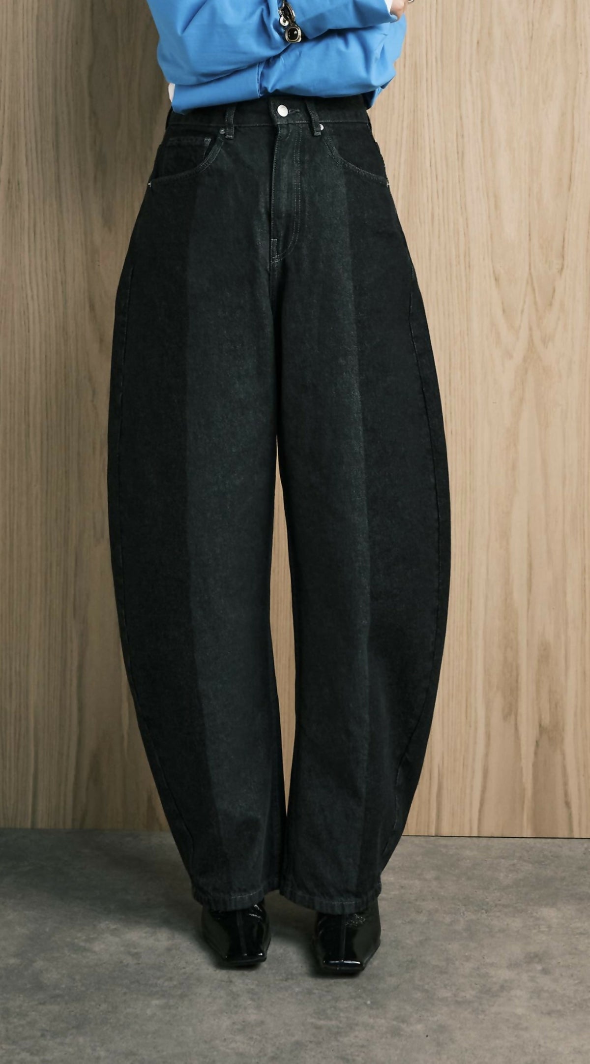 ASOS DESIGN high waisted barrel leg jeans