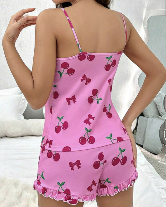 Cherry Print Pajamas