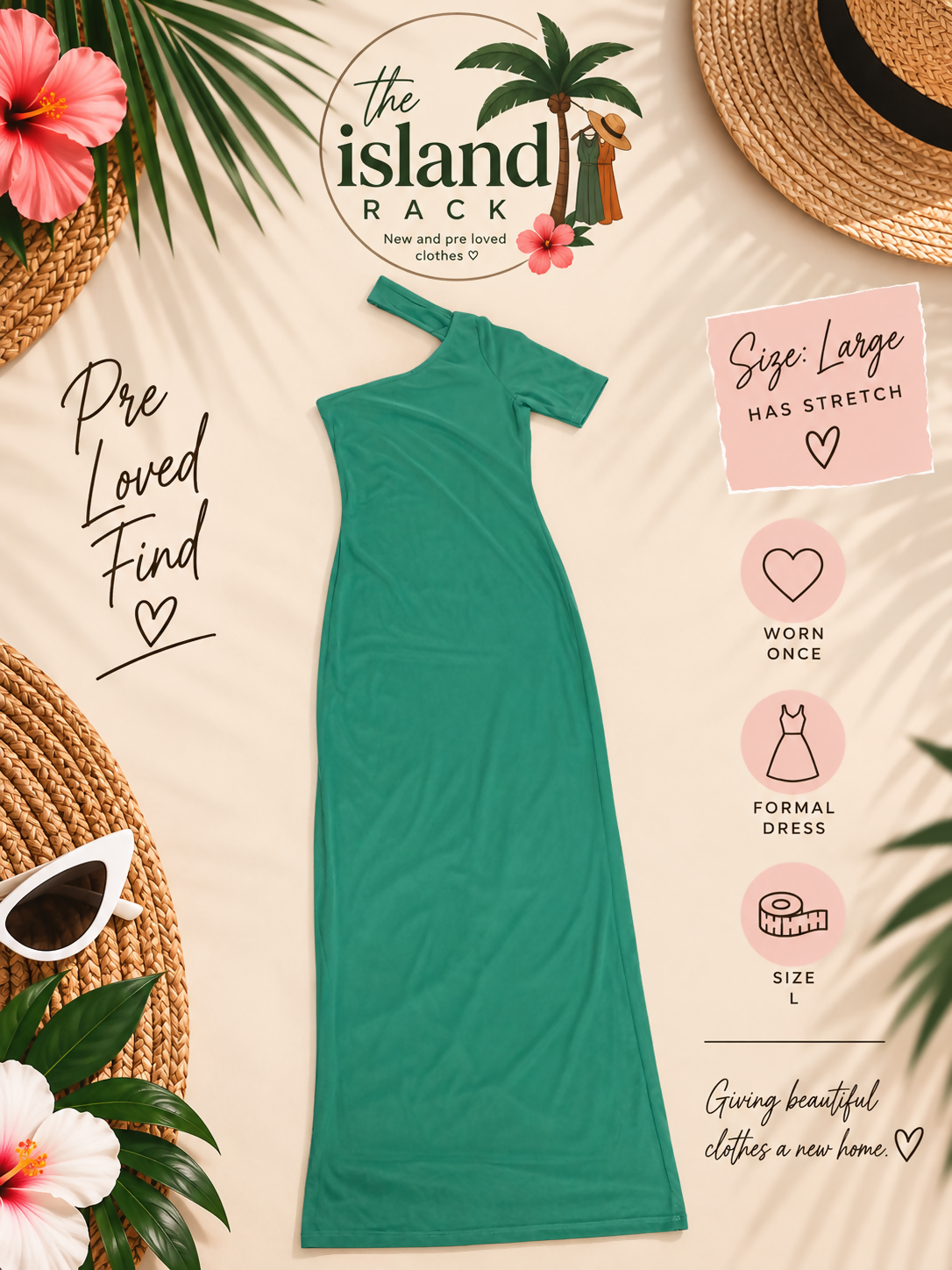 FashionNova Mint Mesh One-Shoulder Maxi Dress