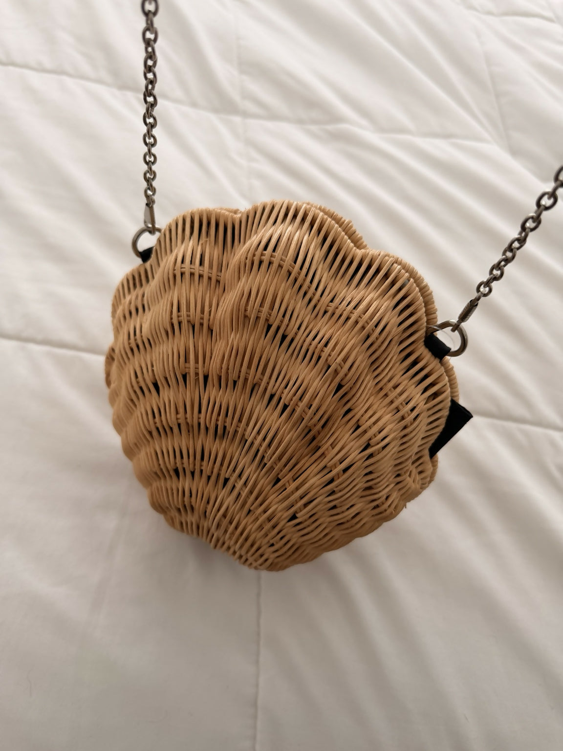 Asos Natural Wicker Shell Bag