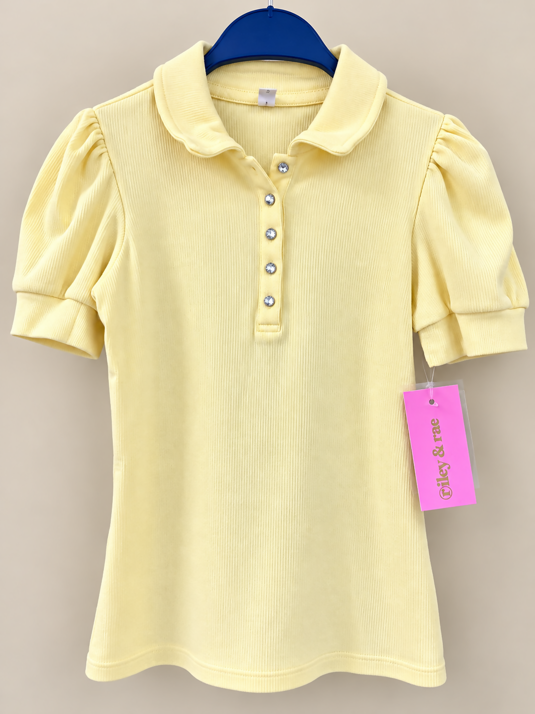 Riley & Rae Ribbed Puff Sleeve Top – Women’s XXS (New with tags)